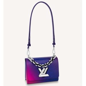 Replica Louis Vuitton LV Women Twist PM Handbag Blue Epi Grained Cowhide Leather 2