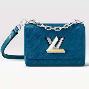 Replica Louis Vuitton LV Women Twist PM Handbag Toledo Blue Epi Grained Cowhide 2