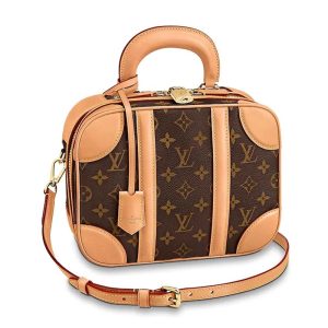 Replica Louis Vuitton LV Women Valisette PM Handbag in Monogram Canvas-Brown 2