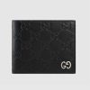 Replica Gucci GG Men Gucci Signature Wallet in Black Gucci Signature Leather with Details