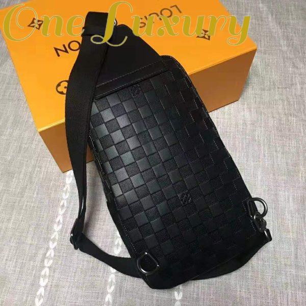 Replica Louis Vuitton LV Men Avenue Sling Bag in Damier Infini Leather-Black 4