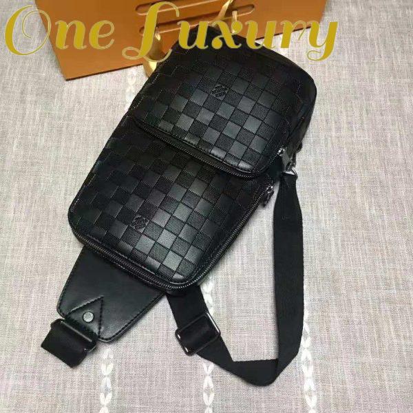 Replica Louis Vuitton LV Men Avenue Sling Bag in Damier Infini Leather-Black 5