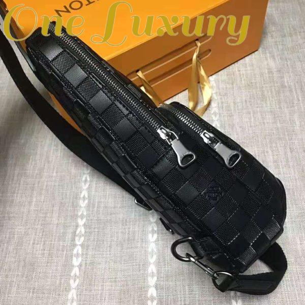 Replica Louis Vuitton LV Men Avenue Sling Bag in Damier Infini Leather-Black 6
