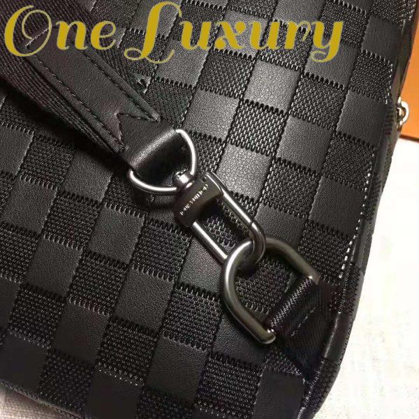 Replica Louis Vuitton LV Men Avenue Sling Bag in Damier Infini Leather-Black 10
