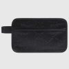 Replica Gucci GG Unisex GG Embossed Cosmetic Case Black Embossed Leather