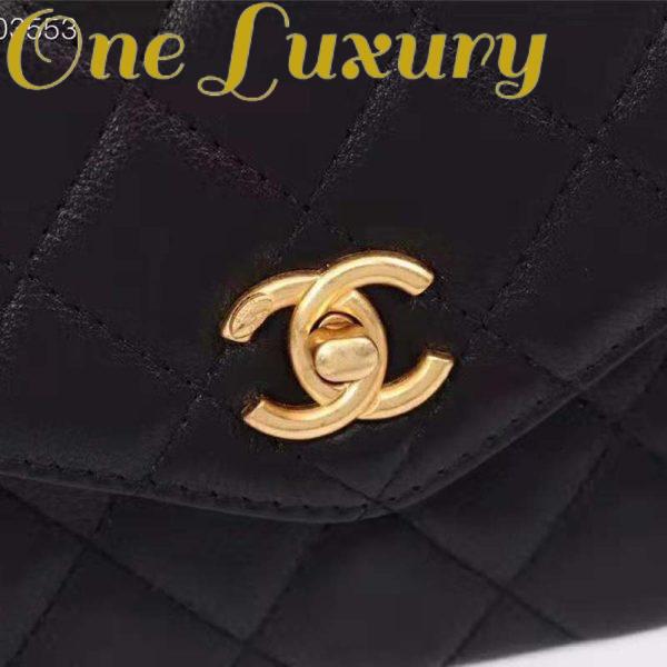 Replica Chanel Women Organ Bag with Top Handle in Embossed Calfskin Leather-Black 8