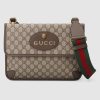 Replica Gucci GG Unisex Ophidia Belt Bag Grey Black GG Supreme Canvas Double G 14