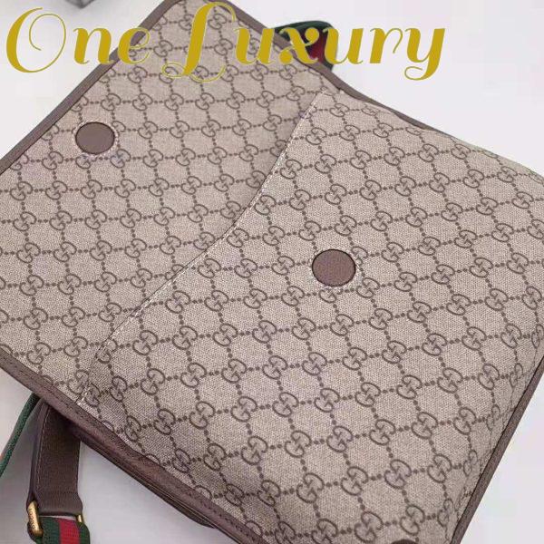 Replica Gucci GG Unisex Neo Vintage Messenger Bag in Beige/Ebony GG Supreme Canvas 10