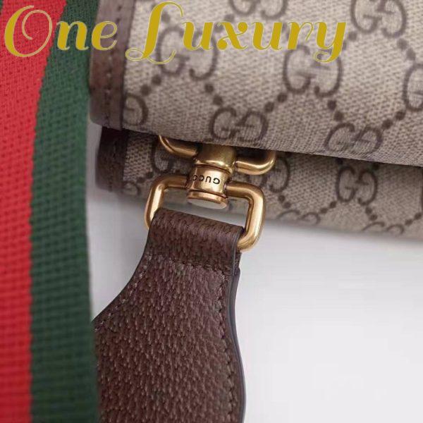 Replica Gucci GG Unisex Neo Vintage Messenger Bag in Beige/Ebony GG Supreme Canvas 13