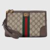 Replica Gucci GG Unisex Ophidia GG Messenger Bag Beige Ebony GG Supreme Canvas