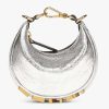 Replica Fendi Women FF Fendigraphy Silver Leather Charm