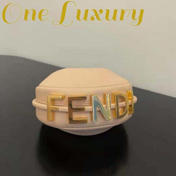 Replica Fendi Women Nano Fendigraphy Pink Leather Charm 6