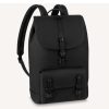Replica Louis Vuitton LV Unisex Christopher Slim Backpack Black Taurillon Cowhide Leather