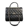 Replica Chanel Women Kelly Flap Bag in Goatskin Leather-Black