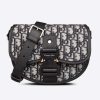 Replica Dior Unisex CD Mini Gallop Bag Strap Beige Black Oblique Jacquard Grained Calfskin