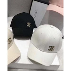 Replica Chanel Unisex CC One Size White Black Cotton Hat 2