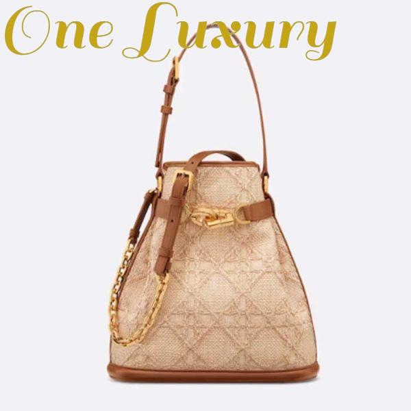 Replica Dior Women CD Medium C’est Dior Bag Natural Cannage Raffia
