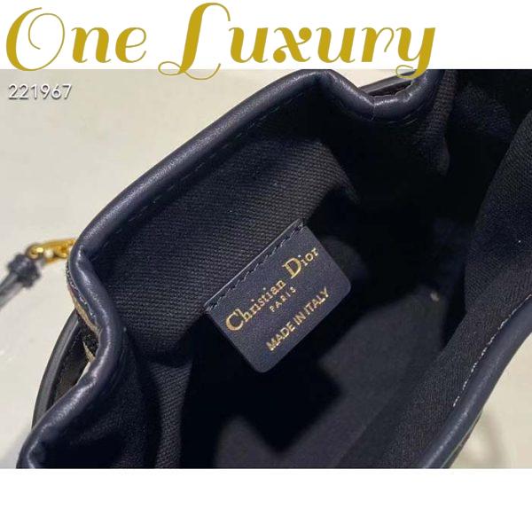 Replica Dior Women CD Medium C’est Dior Bag Natural Denim Blue Marinière Raffia 11