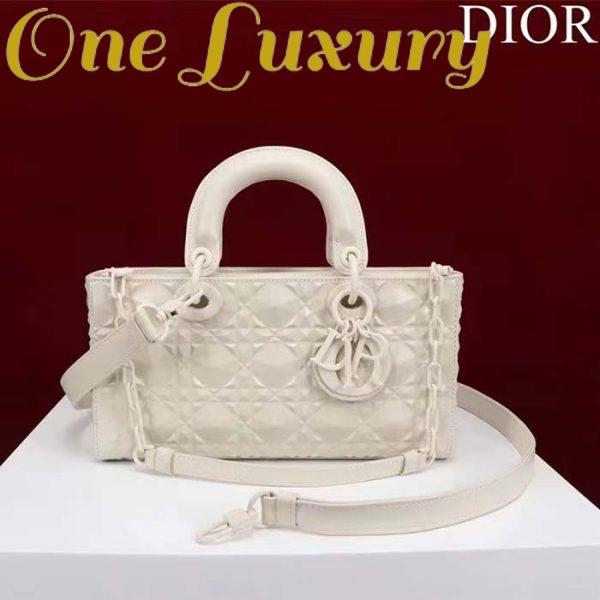 Replica Dior Women CD Medium D-Joy Bag Latte Cannage Calfskin Diamond Motif 3