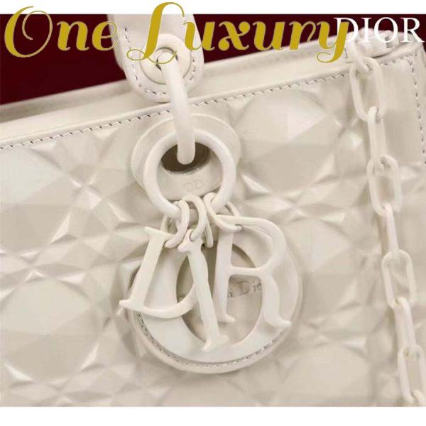 Replica Dior Women CD Medium D-Joy Bag Latte Cannage Calfskin Diamond Motif 9